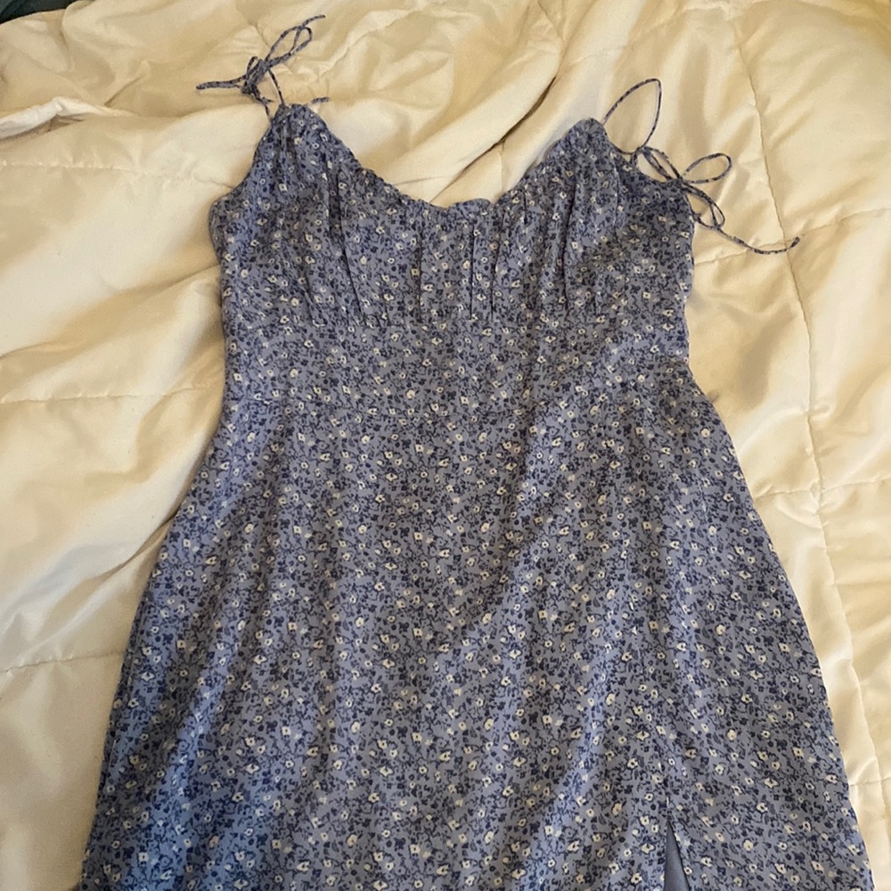 Abercrombie & Fitch Blue Floral Midi Dress